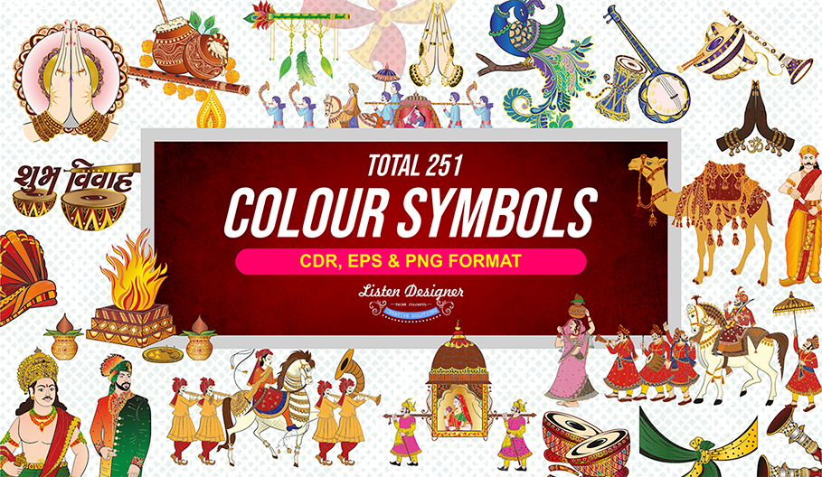 Indian traditional colour symbols